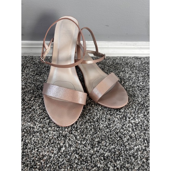 DB Studio Block Heel Sandals Ankle Strap Party Wedding Shoes Size 10 - Picture 1 of 8